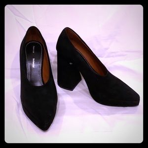Proenza Schouler Chunk heeled black pump